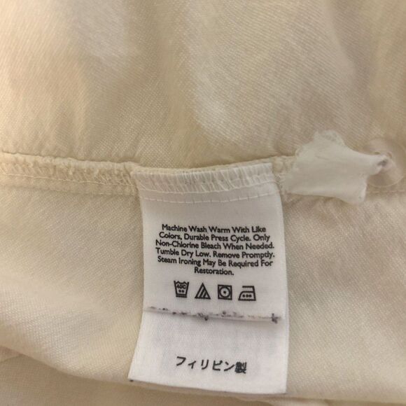 Eddie Bauer Women’s Button Down Blouse Size XXL Tall in Pale Yellow - Picture 10 of 10